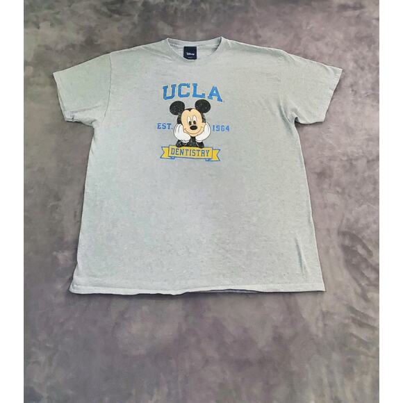 UCLA Bruins Disney Size XL Mickey Mouse T-Shirt Dentistry College Gray C24-28 - Picture 1 of 8